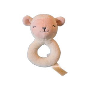 Dan Dee Lamb Easter Baby Rattle Ring Plush 5"  With A Small Size Ring For Hand